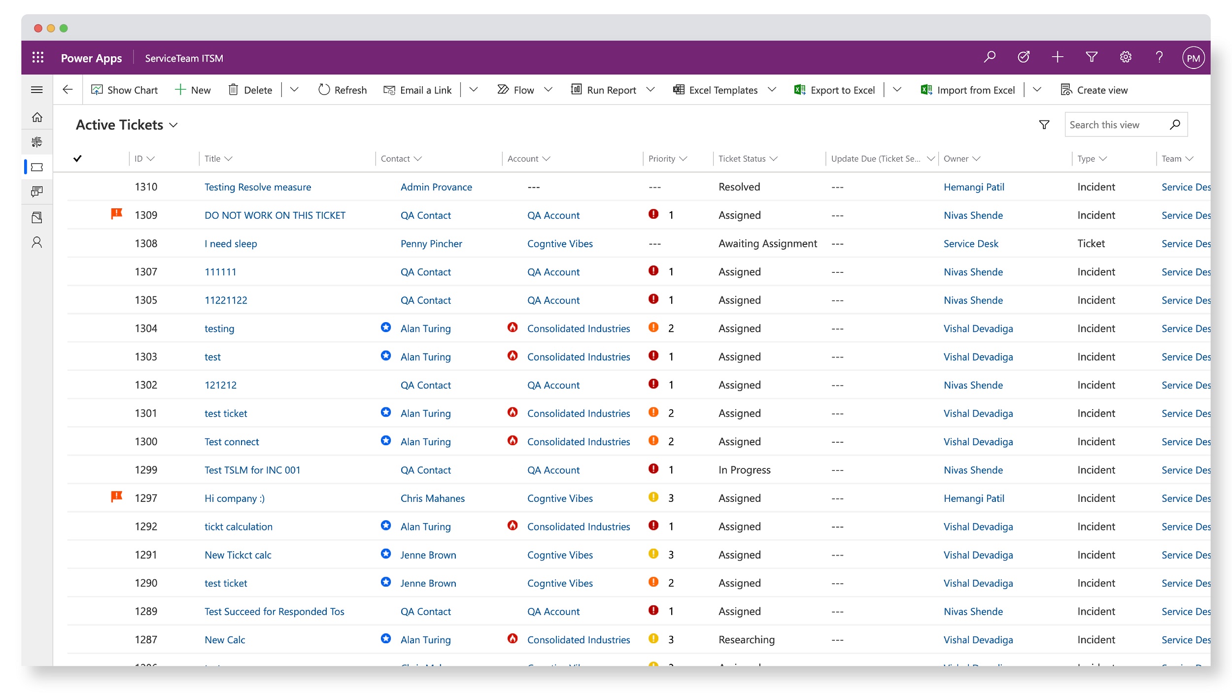 screenshot of ServiceTeam ITSM